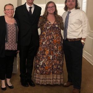 Plus flower and tribal print maxi dress